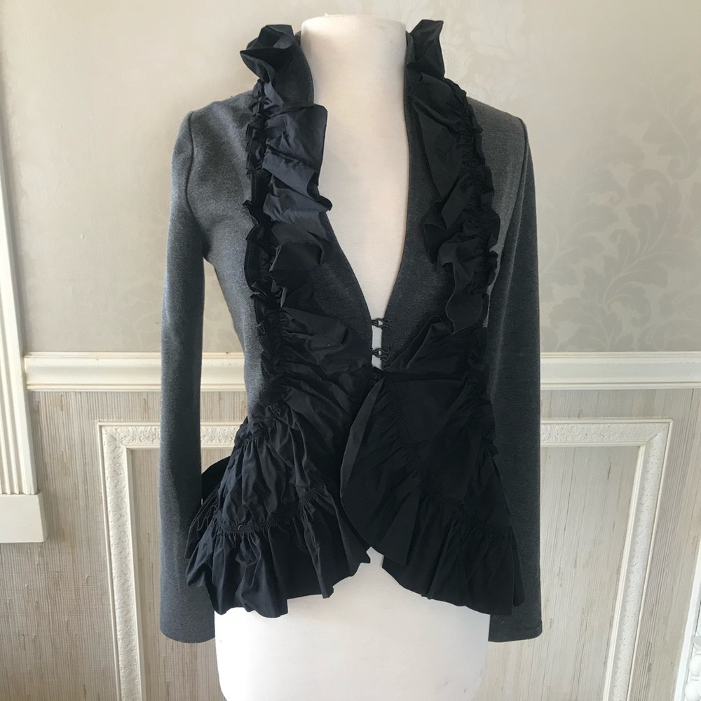 RUI medium ruffle sexy waist cinching jacket great